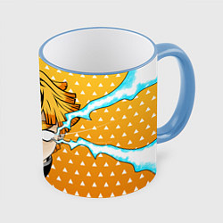 Кружка 3D ПУТЬ ЗЕНИЦУ КЛИНОК, цвет: 3D-небесно-голубой кант