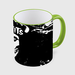 Кружка 3D MISFITS 4, цвет: 3D-светло-зеленый кант