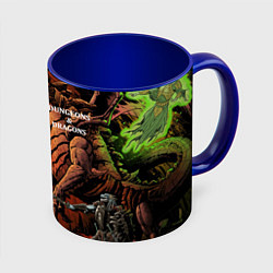 Кружка 3D Dungeons and Dragons Схватка, цвет: 3D-белый + синий