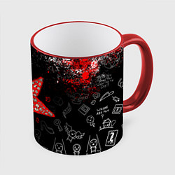 Кружка 3D The Binding of Isaac ИСААК, цвет: 3D-красный кант