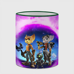 Кружка 3D Ratchet & Clank 2 Rift Apart, цвет: 3D-зеленый кант — фото 2