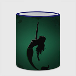 Кружка 3D Русалка силуэт, цвет: 3D-синий кант — фото 2