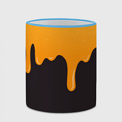 Кружка 3D Капающий мёд Dripping Honey, цвет: 3D-небесно-голубой кант — фото 2