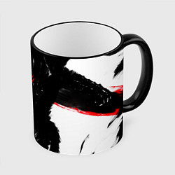 Кружка 3D БЕРСЕРК чб, цвет: 3D-черный кант
