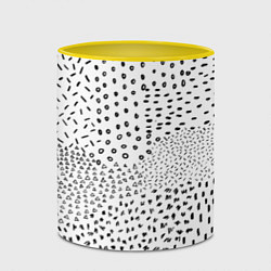 Кружка 3D Абстракция, цвет: 3D-белый + желтый — фото 2