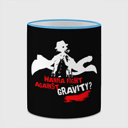 Кружка 3D Чуя Накахара бродячие псы, цвет: 3D-небесно-голубой кант — фото 2