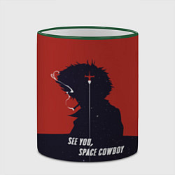 Кружка 3D Cowboy Bebop - Spike, цвет: 3D-зеленый кант — фото 2