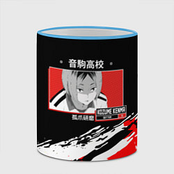 Кружка 3D Кенма Козуме Haikyuu!!, цвет: 3D-небесно-голубой кант — фото 2