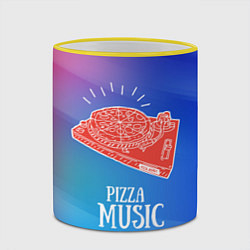 Кружка 3D PIZZA MUSIC, цвет: 3D-желтый кант — фото 2