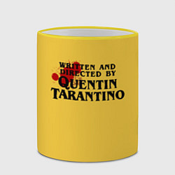 Кружка 3D Quentin Tarantino, цвет: 3D-желтый кант — фото 2