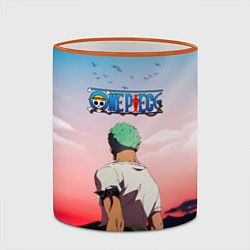 Кружка 3D Ророноа Зоро эпичный One Piece, цвет: 3D-оранжевый кант — фото 2