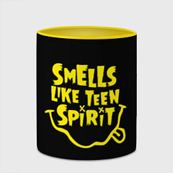 Кружка 3D Smells like teen spirit, цвет: 3D-белый + желтый — фото 2
