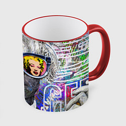 Кружка 3D Andy Warhol Энди Уорхол, цвет: 3D-красный кант