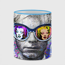 Кружка 3D Andy Warhol Энди Уорхол, цвет: 3D-небесно-голубой кант — фото 2