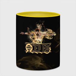 Кружка 3D Портгас Д Эйс One Piece, цвет: 3D-белый + желтый — фото 2