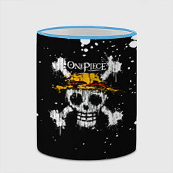 Кружка 3D Весылый Роджер One Piece, цвет: 3D-небесно-голубой кант — фото 2