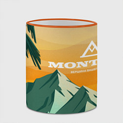 Кружка 3D Montana Вершина отдыха, цвет: 3D-оранжевый кант — фото 2