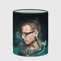 Кружка 3D CHESTER LINKIN PARK ЛИНКИН ПАРК Z, цвет: 3D-зеленый кант — фото 2