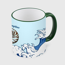 Кружка 3D Nautilus Pompilius океан, цвет: 3D-зеленый кант