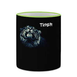 Кружка 3D Тигр, цвет: 3D-светло-зеленый кант — фото 2