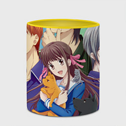 Кружка 3D Корзинка фруктов,Fruits basket, цвет: 3D-белый + желтый — фото 2