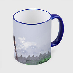 Кружка 3D СИРЕНОГОЛОВЫЙ ЛЕС, цвет: 3D-синий кант