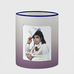 Кружка 3D Майкл Джексон навсегда, цвет: 3D-синий кант — фото 2