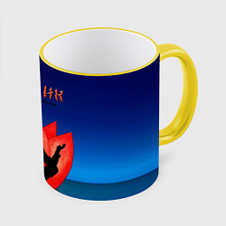 Кружка 3D Пикник - железные мантры, цвет: 3D-желтый кант