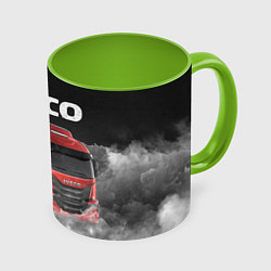 Кружка 3D Iveco truck, цвет: 3D-белый + светло-зеленый