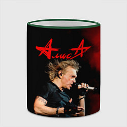 Кружка 3D Константин Кинчев - Алиса, цвет: 3D-зеленый кант — фото 2