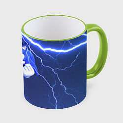 Кружка 3D SONIC СОНИК СИНИЙ ЁЖ Z, цвет: 3D-светло-зеленый кант