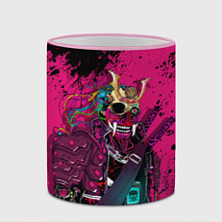 Кружка 3D CYBERPUNK 2077 DEMON Z, цвет: 3D-розовый кант — фото 2