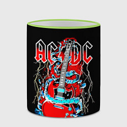 Кружка 3D ACDC гитара, цвет: 3D-светло-зеленый кант — фото 2