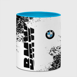 Кружка 3D BMW БМВ РАЗРЕЗАННОЕ ЛОГО, цвет: 3D-белый + небесно-голубой — фото 2