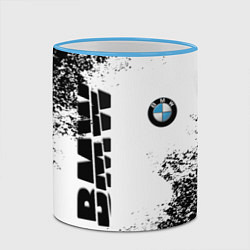 Кружка 3D BMW БМВ РАЗРЕЗАННОЕ ЛОГО, цвет: 3D-небесно-голубой кант — фото 2