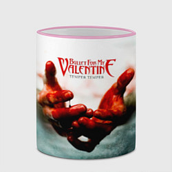 Кружка 3D Temper Temper - Bullet For My Valentine, цвет: 3D-розовый кант — фото 2