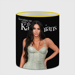 Кружка 3D Keeping up with Kardashians, цвет: 3D-желтый кант — фото 2
