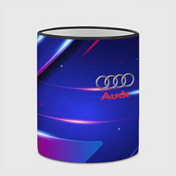 Кружка 3D Ауди Audi синива, цвет: 3D-черный кант — фото 2