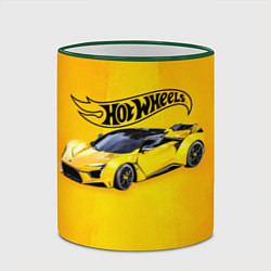 Кружка 3D Hot Wheels Хот Вилс, цвет: 3D-зеленый кант — фото 2
