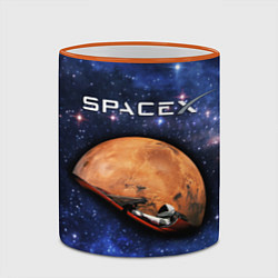 Кружка 3D Space X, цвет: 3D-оранжевый кант — фото 2