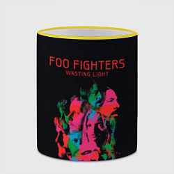 Кружка 3D Wasting Light - Foo Fighters, цвет: 3D-желтый кант — фото 2