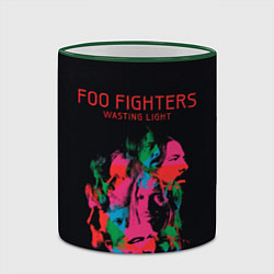 Кружка 3D Wasting Light - Foo Fighters, цвет: 3D-зеленый кант — фото 2