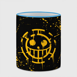 Кружка 3D ONE PIECE PIRATES ВАН ПИС ПИРАТЫ ЖЁЛТЫЙ, цвет: 3D-небесно-голубой кант — фото 2