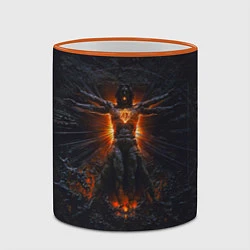 Кружка 3D Clayman - In Flames, цвет: 3D-оранжевый кант — фото 2