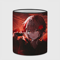 Кружка 3D Кадзуха в кленовых листьях, цвет: 3D-черный кант — фото 2