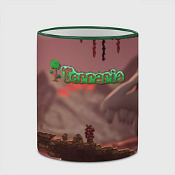 Кружка 3D Terraria Тэррария, цвет: 3D-зеленый кант — фото 2