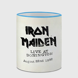 Кружка 3D Live at Donington - Iron Maiden, цвет: 3D-небесно-голубой кант — фото 2