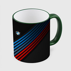 Кружка 3D BMW STRIPE, цвет: 3D-зеленый кант