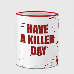 Кружка 3D Blood have a killer day Dexter, цвет: 3D-красный кант — фото 2