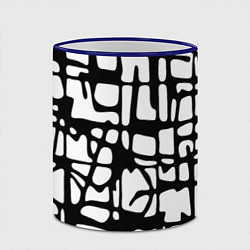 Кружка 3D Черно-Белый мотив Cantabrigiensia, подходящий для, цвет: 3D-синий кант — фото 2